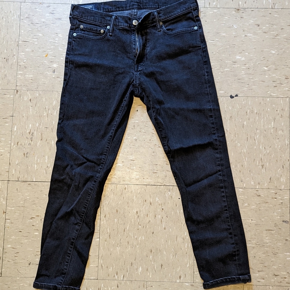 Men's Abercrombie Fitch Jeans Langdon Skinny washed Black Denim 32x32